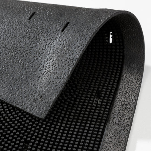 Border Pin Gummi Fußmatte schwarz 45 x 75 cm halbrund