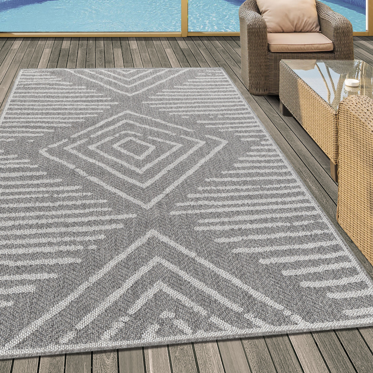 Aruba Läufer Designe 4902 Grau in 3 Größen