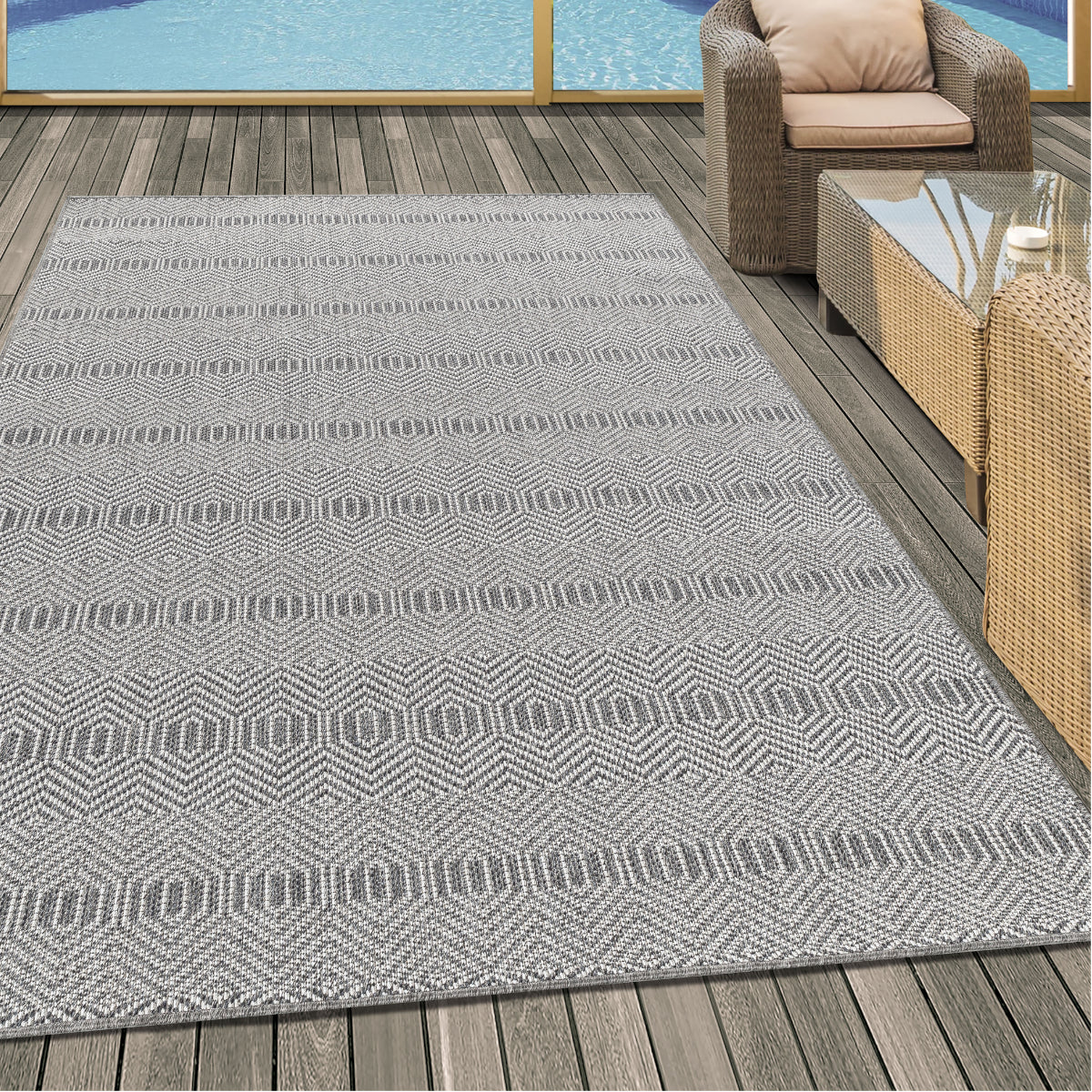 Aruba Läufer Designe 4903 Grau in 3 Größen