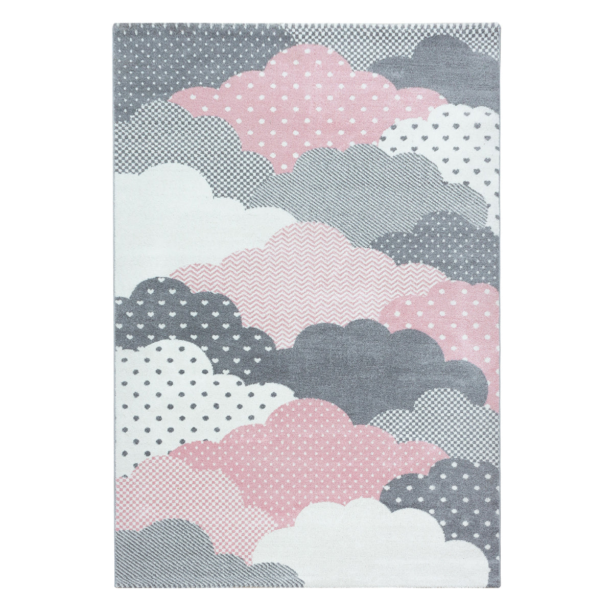 Bambi Kinder Teppich Design 820 – Wolkenmotiv in Blau oder Pink