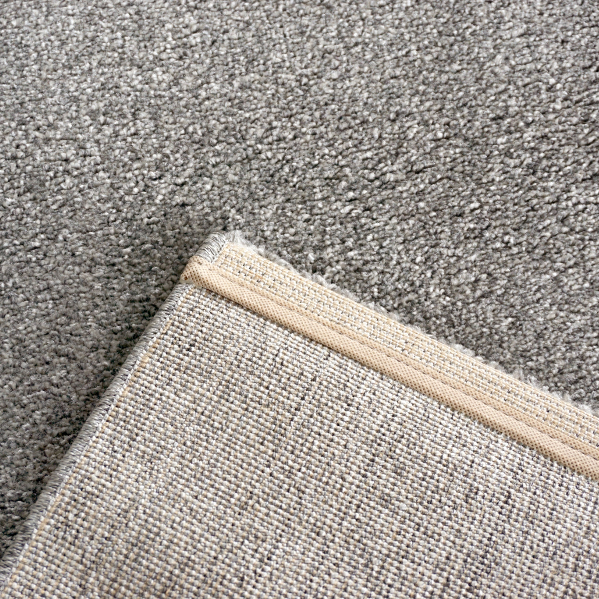 Samoa grau – C.005 WM Web-Teppich - Hochflor Uni - nach Maß, gekettelt