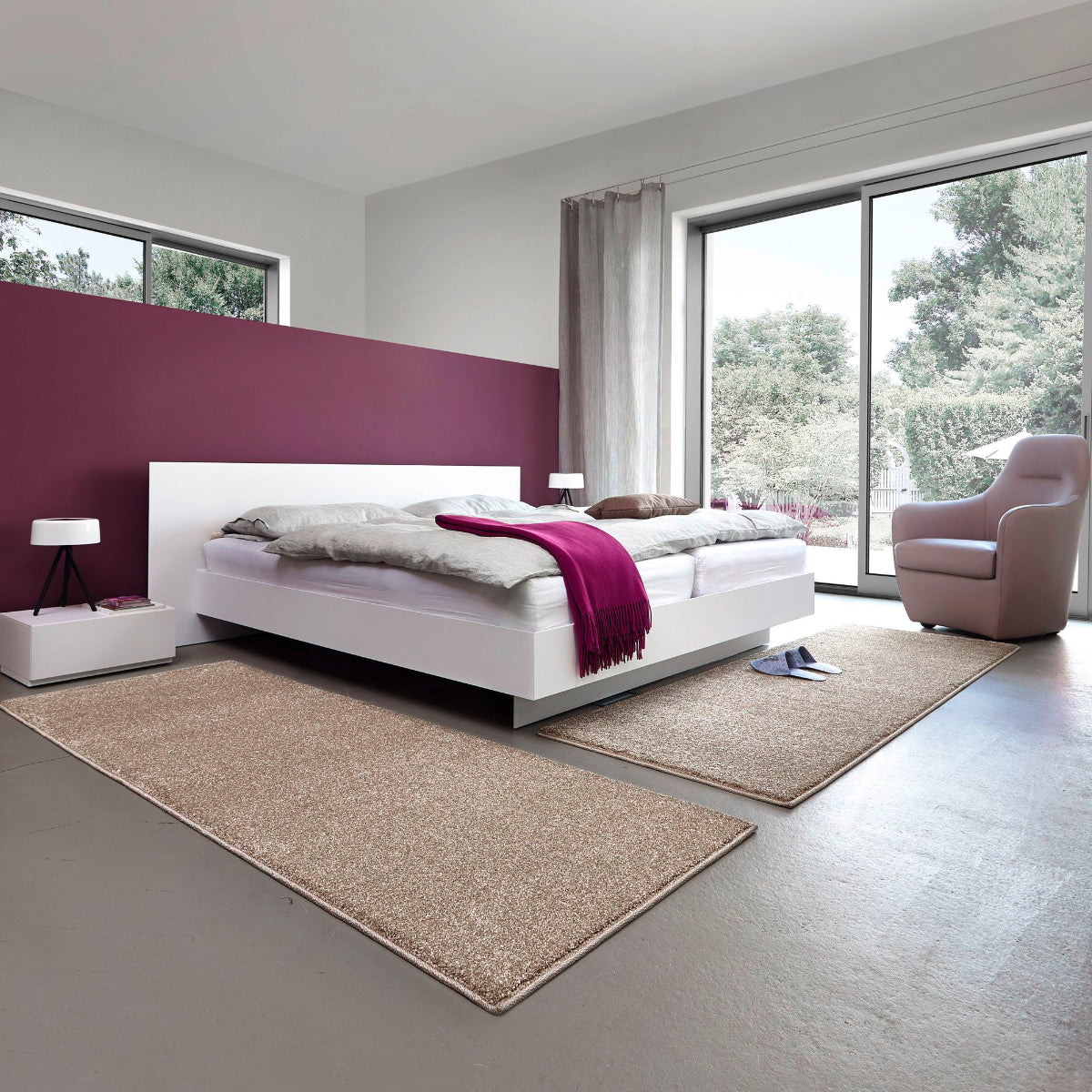 Samoa haselnuss – C.062 WM Web-Teppich - Hochflor Uni - nach Maß, gekettelt