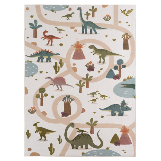 Kinderteppich Coco 1131 Dinos Creme in 4 Größen