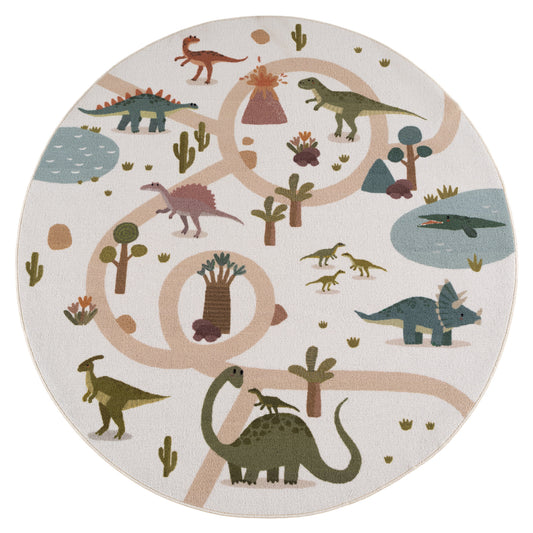 Kinderteppich Coco 1131 Dions Creme Rund in 3 Größen