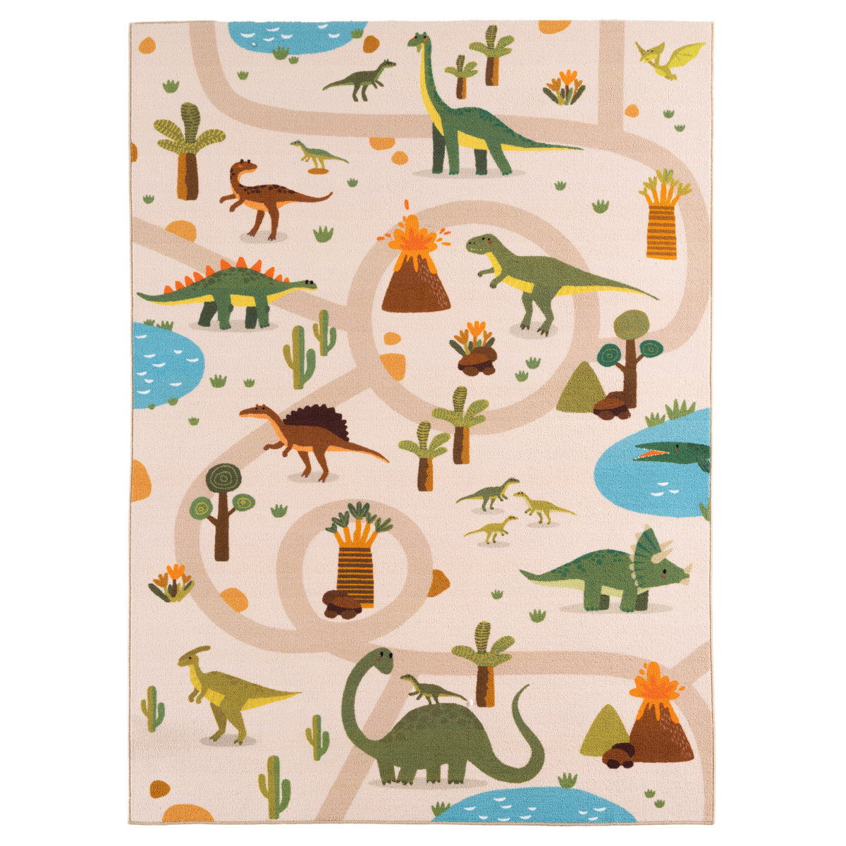 Kinderteppich Coco 1131 Dinos Beige in 4 Größen