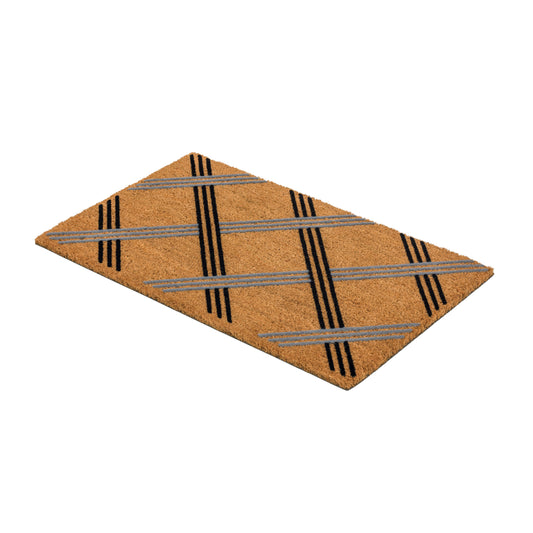 Coco Design Kokosmatte Türmatte Fußmatte 05 Karo 45 x 75 cm