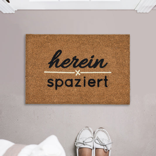 Coco Design Kokosmatte Türmatte Fußmatte 119 herein spaziert 40 x 60 cm