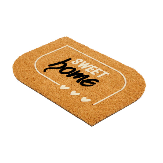 Coco Design Kokosmatte Türmatte Fußmatte 121 Sweet Home 40 x 60 cm Formschnitt