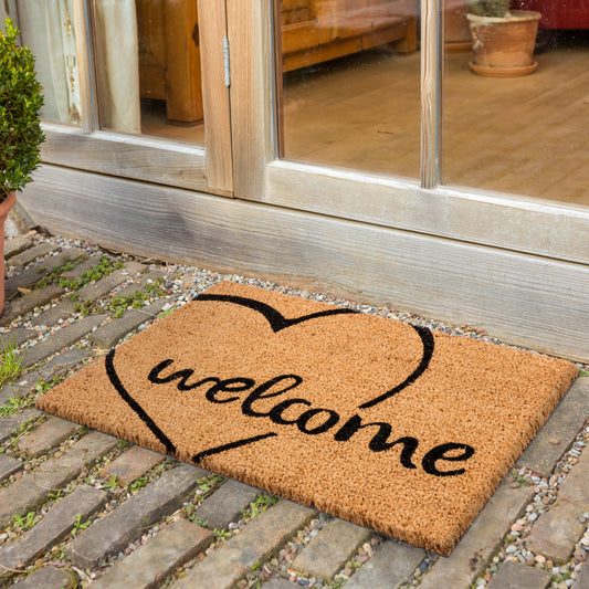 Coco Smart Kokos Fußmatte Welcome Herz 002 40 x 60 cm