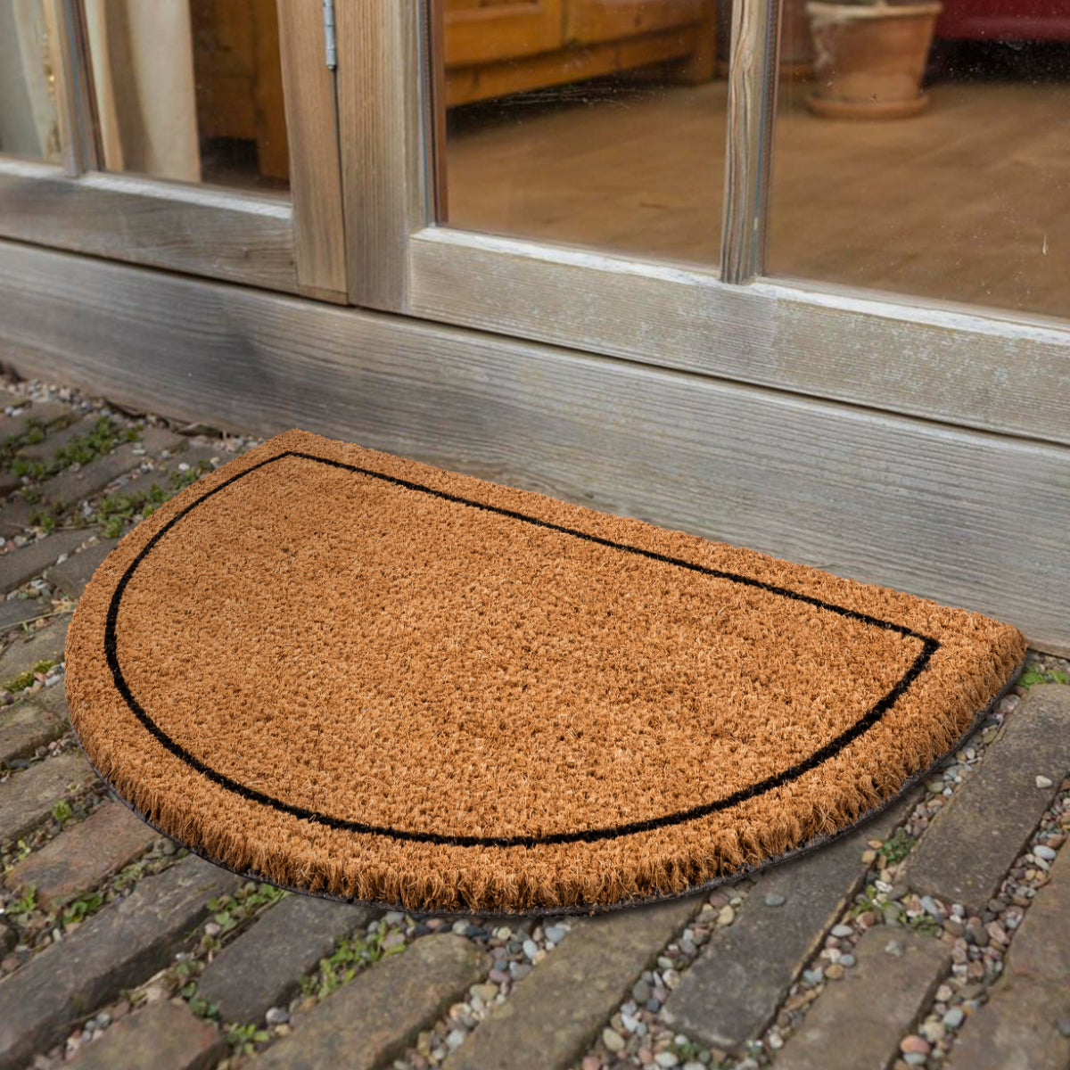 Coco Smart Kokos Fußmatte Rahmen 004 halbrund 40 x 60 cm