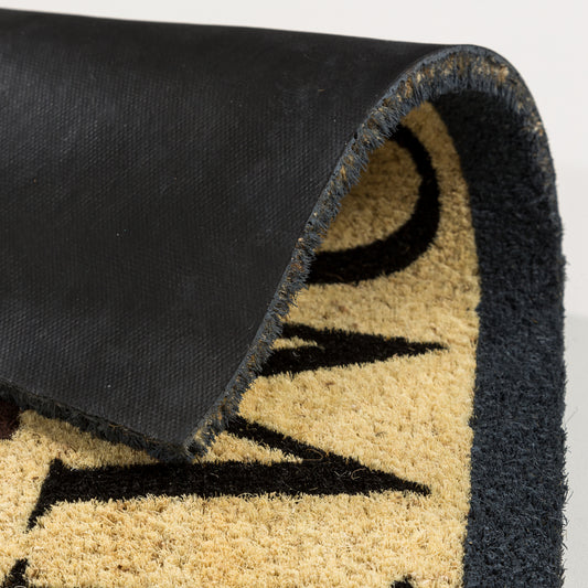 Coco Style Kokosmatte Türmatte Fußmatte 016 Schriftzüge grau 40 x 60 cm