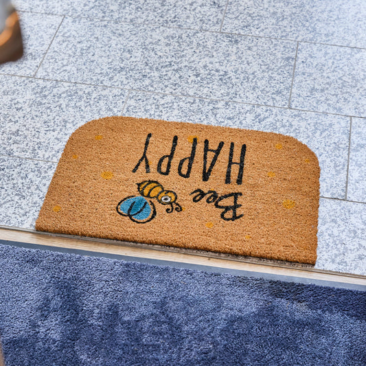 Coco Style Kokosmatte Türmatte Fußmatte 029 Bee Happy Form