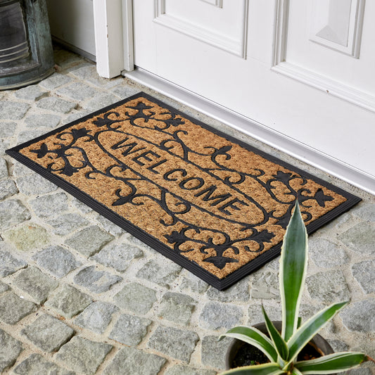 Kokosmatte Coco Deluxe Light D.01 Relief Welcome 45 x 75 cm