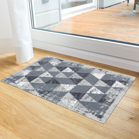 Miabella Schmutzfangmatte D 716 C 042 Dreiecke hellgrau in 3 Größen