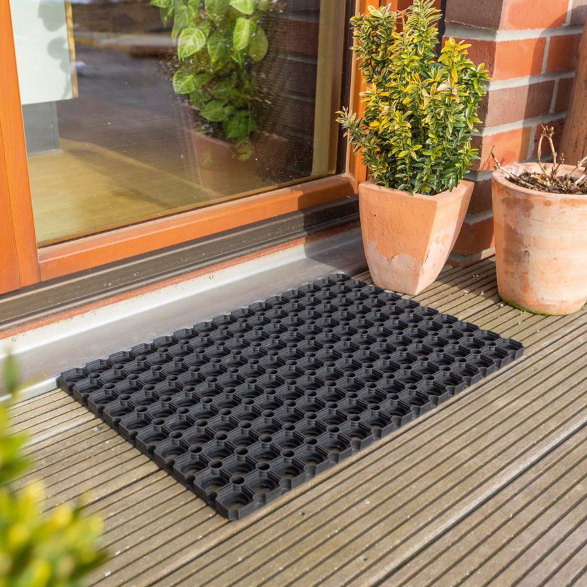 Gummimatte Quadro schwarz in 3 Größen