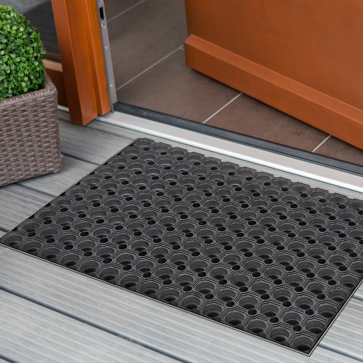 Gummimatte Quadro schwarz in 3 Größen