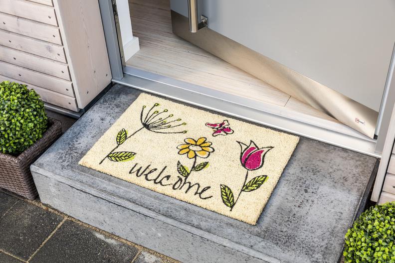 Coco Style Kokosmatte Türmatte Fußmatte 9126 904 Blumen 40 x 60 cm
