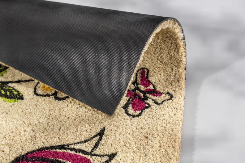 Coco Style Kokosmatte Türmatte Fußmatte 9126 904 Blumen 40 x 60 cm