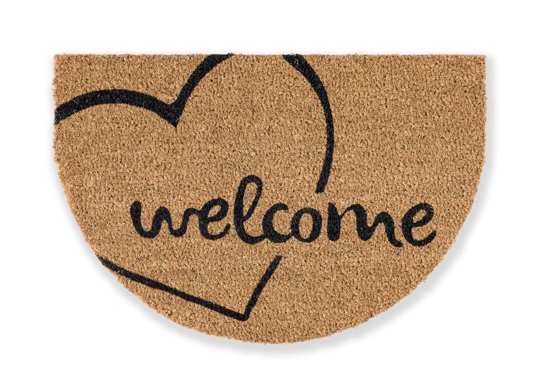 Coco Smart Kokos Vorleger Welcome 9133002 halbrund 40 x 60 cm