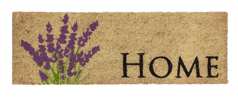 Coco Style Kokosmatte Türmatte Fußmatte 9126 19-1 Welcome Lavendel 25 x 75 cm