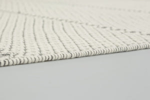 Morrelino Rauten grau/weiß - 6431-201 004 – handgewebt, kurzflor  - ein Markenteppich von Astra – Wolle-Mix - 4 Standargrößen