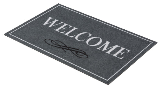 Homelike Türmatte Fußmatte 11676 59 Welcome Rahmen grau 40 x 60 cm