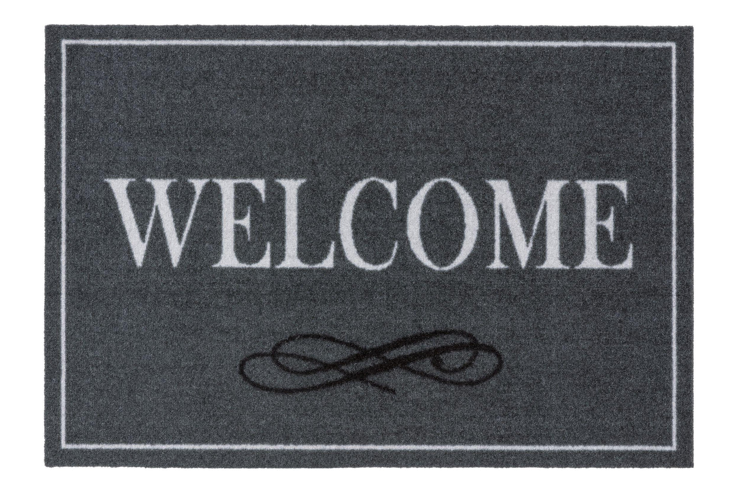 Homelike Türmatte Fußmatte 11676 59 Welcome Rahmen grau 40 x 60 cm