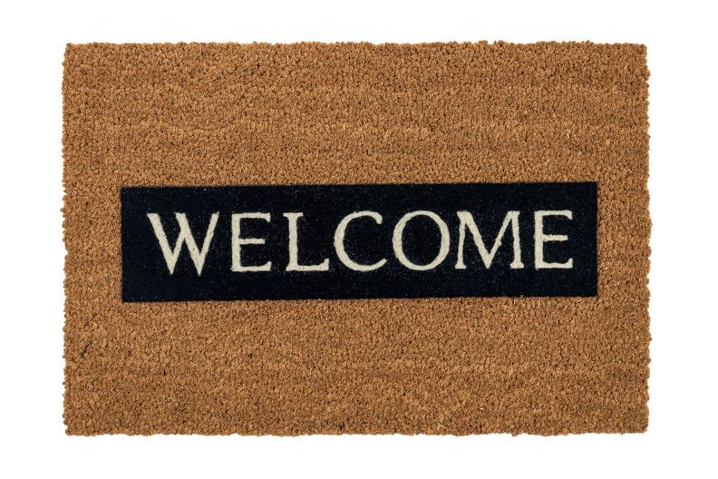 Coco Design Kokosmatte Türmatte Fußmatte 9119 114 Welcome 40 x 60 cm