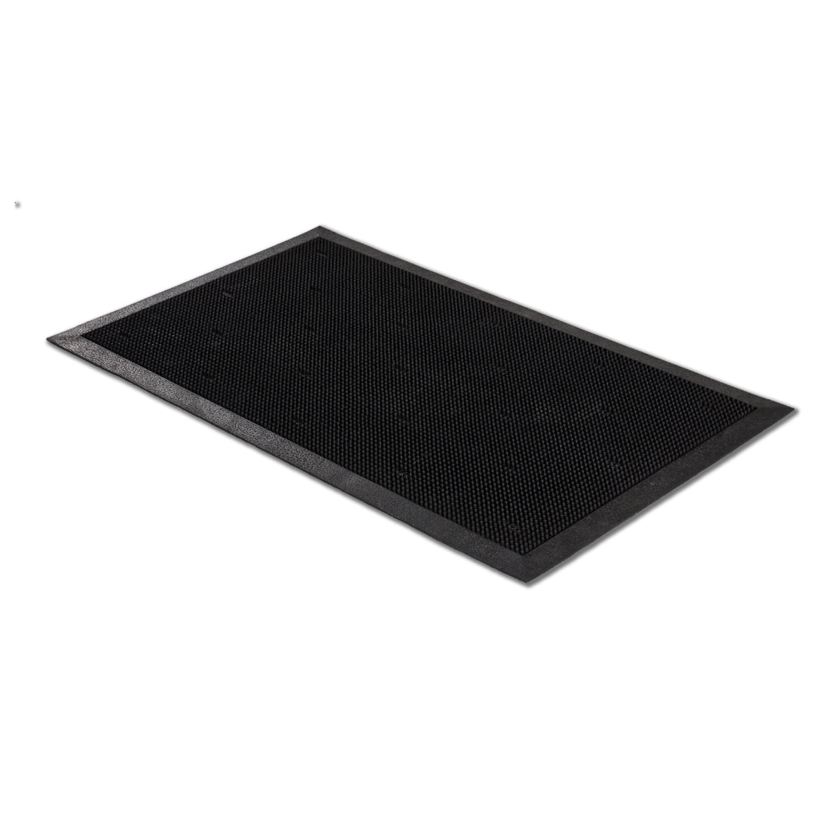 Border Pin Gummi Fußmatte schwarz 45 x 75 cm eckig