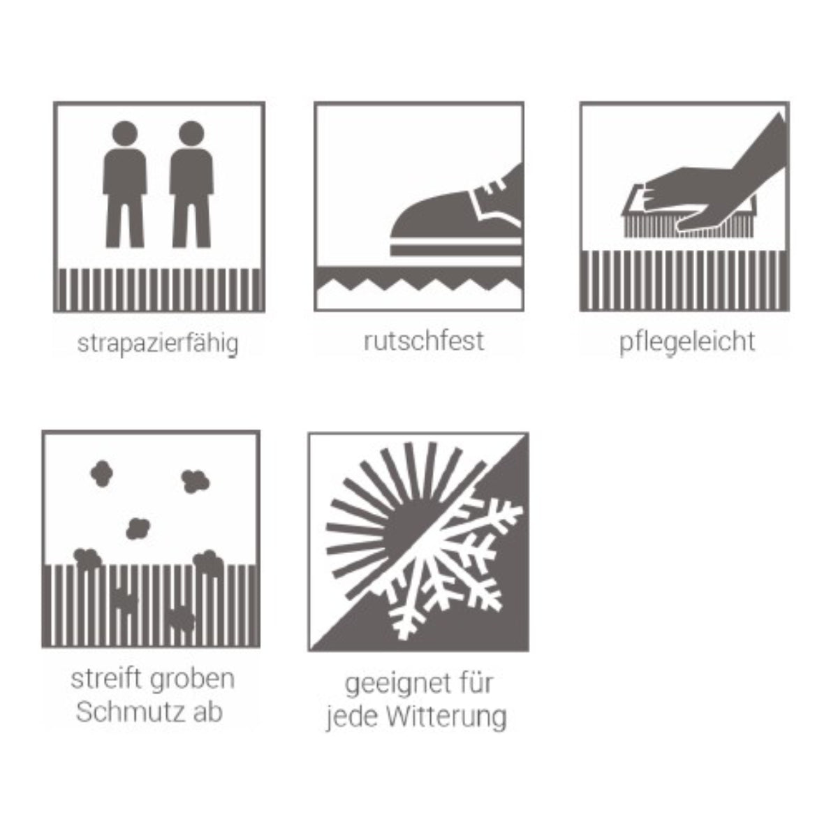 Border Pin Gummi Fußmatte schwarz 45 x 75 cm halbrund