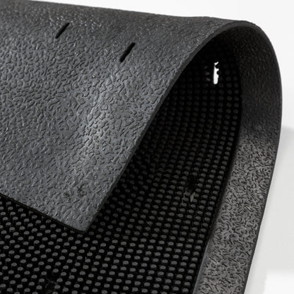 Border Pin Gummi Fußmatte schwarz 45 x 75 cm halbrund