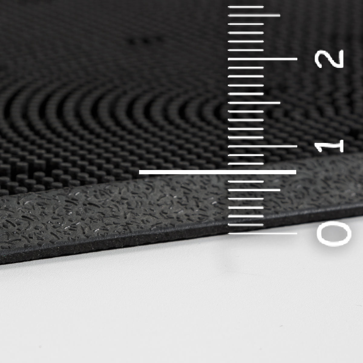 Border Pin Gummi Fußmatte schwarz 45 x 75 cm halbrund