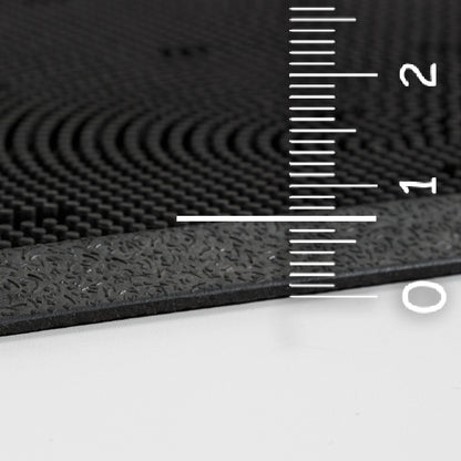 Border Pin Gummi Fußmatte schwarz 45 x 75 cm halbrund