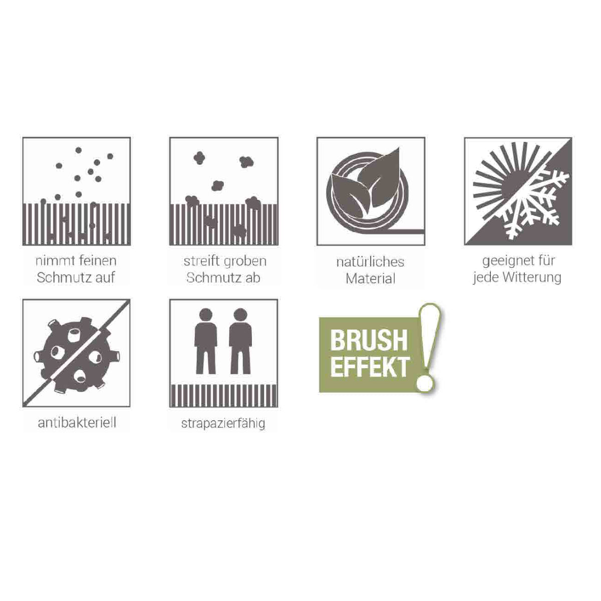 Coco Brush Kokosmatte Türmatte Fußmatte 560 Coco Brush Standard 40 x 60 cm