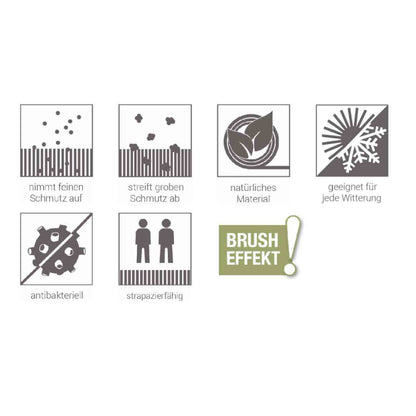 Coco Brush halbrund 40 x 60 cm Kokosmatte Türmatte Fußmatte