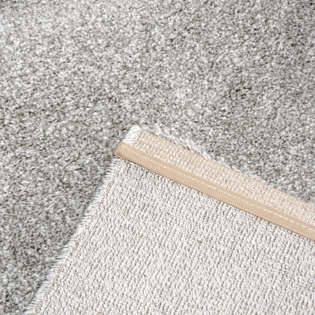 Samoa silber – C.004 WM Web-Teppich  - Hochflor Uni - nach Maß, gekettelt