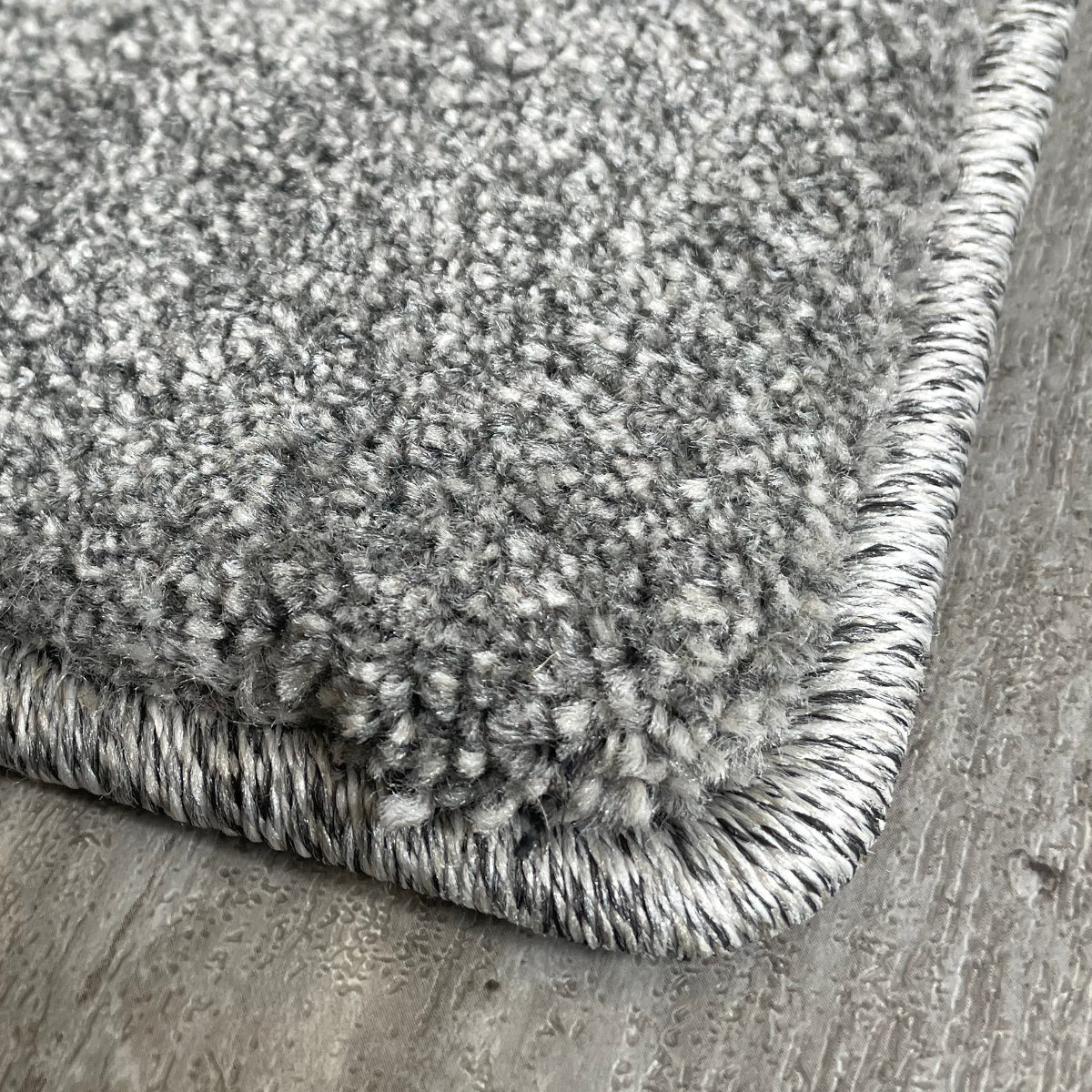Samoa grau – C.005 WM Web-Teppich  - Hochflor Uni - nach Maß, gekettelt