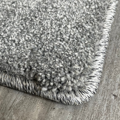 Samoa grau – C.005 WM Web-Teppich  - Hochflor Uni - nach Maß, gekettelt
