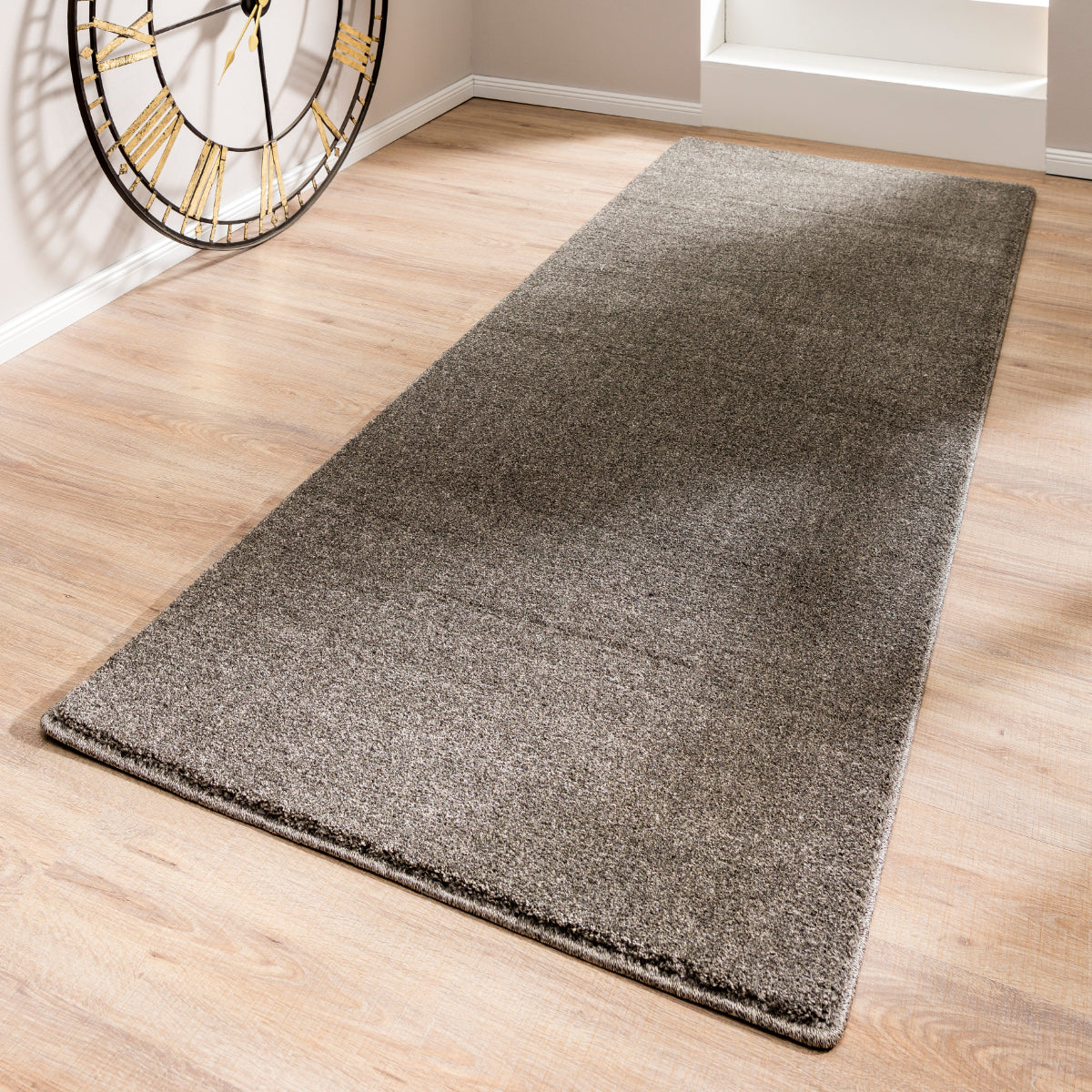 Samoa grau – C.005 WM Web-Teppich  - Hochflor Uni - nach Maß, gekettelt