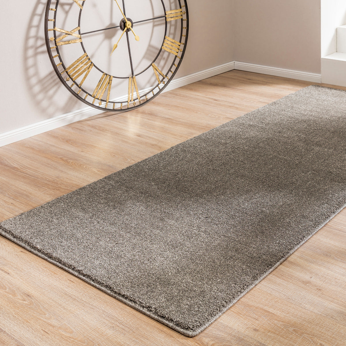 Samoa grau – C.005 WM Web-Teppich  - Hochflor Uni - nach Maß, gekettelt