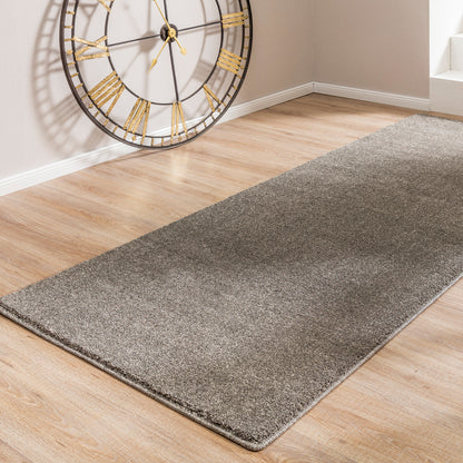 Samoa grau – C.005 WM Web-Teppich  - Hochflor Uni - nach Maß, gekettelt
