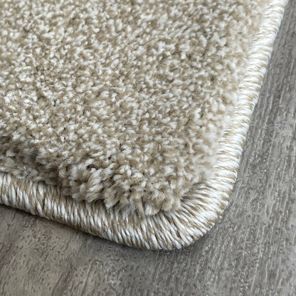 Samoa beige – C.007 WM Web-Teppich  - Hochflor Uni - nach Maß, gekettelt