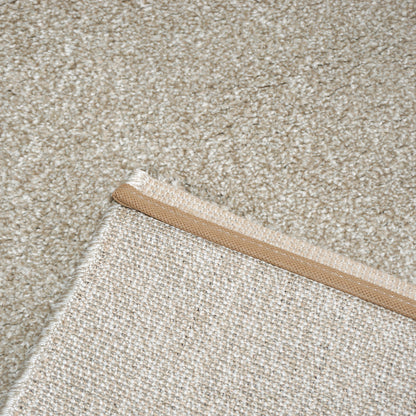 Samoa beige – C.007 WM Web-Teppich  - Hochflor Uni - nach Maß, gekettelt