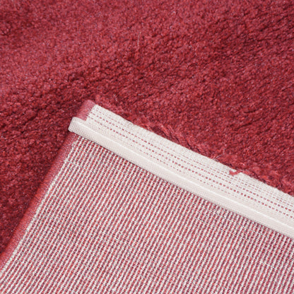 Samoa rot – C.010 WM Web-Teppich  - Hochflor Uni - nach Maß, gekettelt