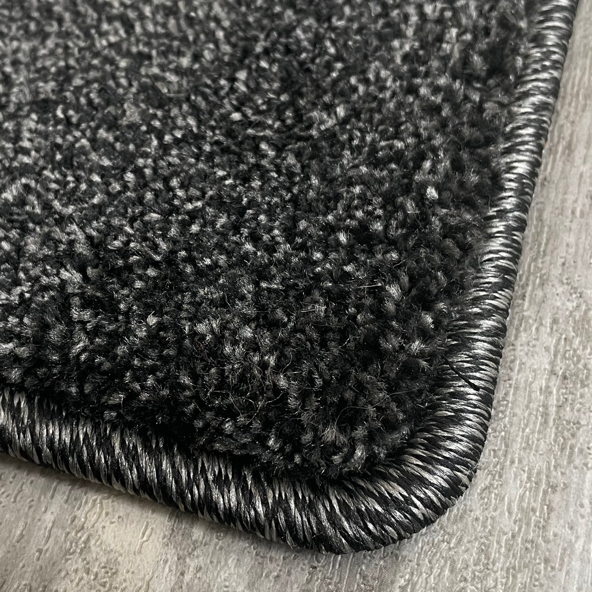 Samoa anthrazit – C.040 WM Web-Teppich  - Hochflor Uni - nach Maß, gekettelt