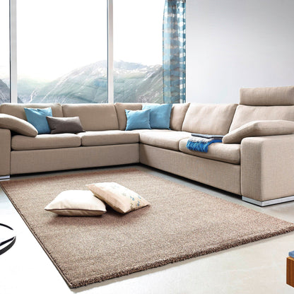 Samoa erde – C.066 WM Web-Teppich  - Hochflor Uni - nach Maß, gekettelt
