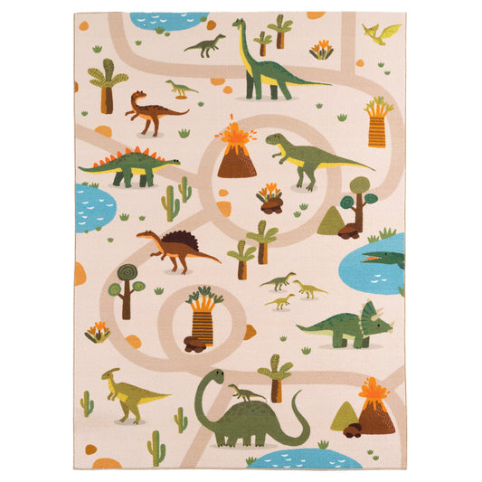Kinderteppich Coco 1131 Dinos Beige in 4 Größen
