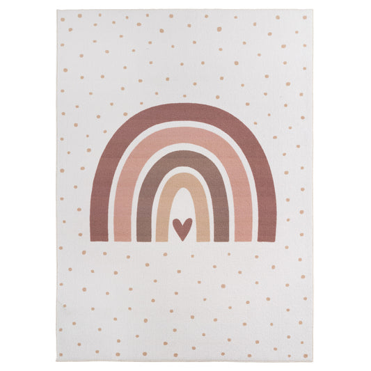 Kinderteppich Coco 1132 Regenbogen Creme in 4 Größen