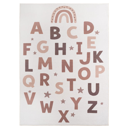 Kinderteppich Coco 1133 Alphabet Creme in 4 Größen