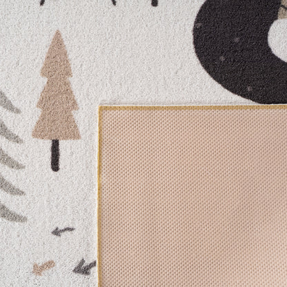 Kinderteppich Coco 1135 Wald Creme in 4 Größen